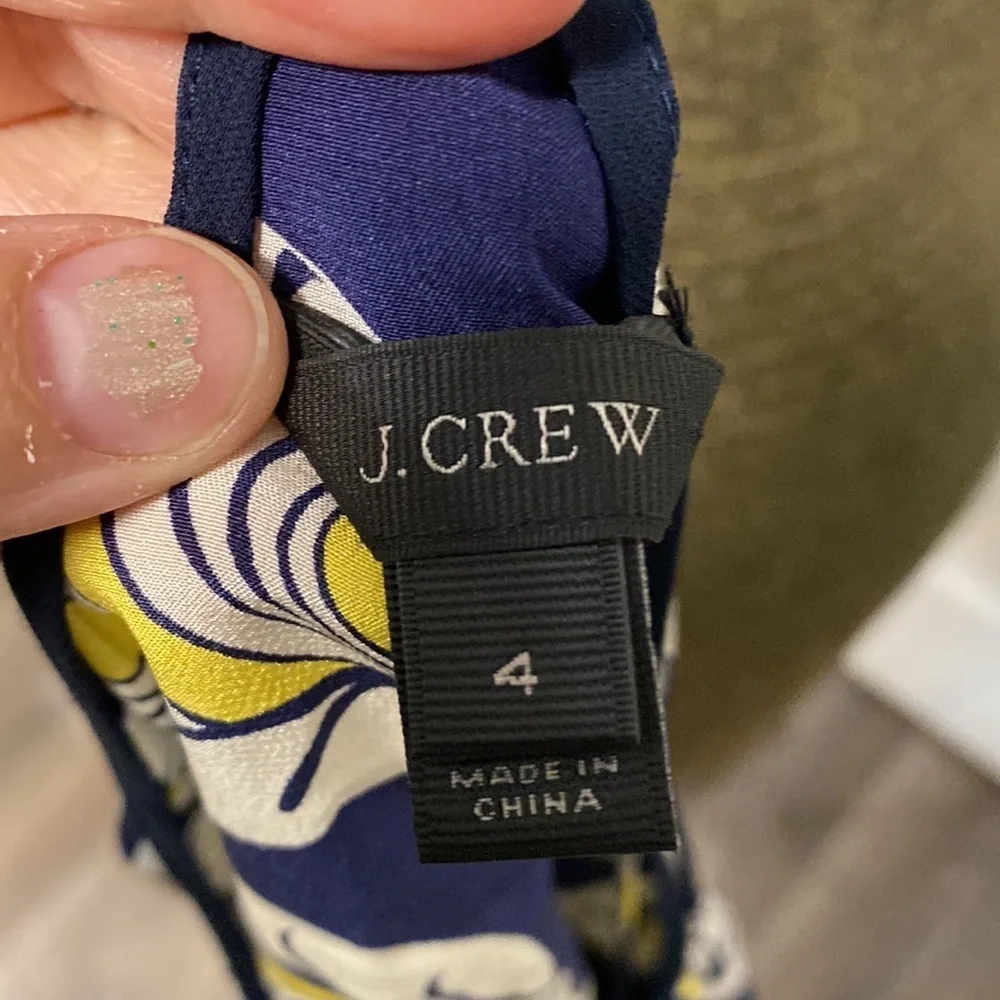 J.CREW SILK FLORAL RACERBACK TANK SIZE 4